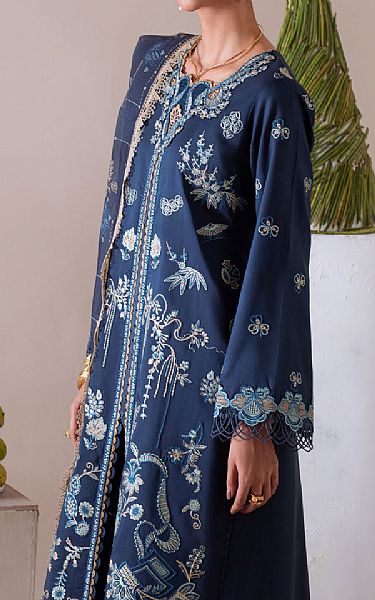 Aabyaan Navy Blue Viscose Suit | Pakistani Winter Dresses in USA- Image 2