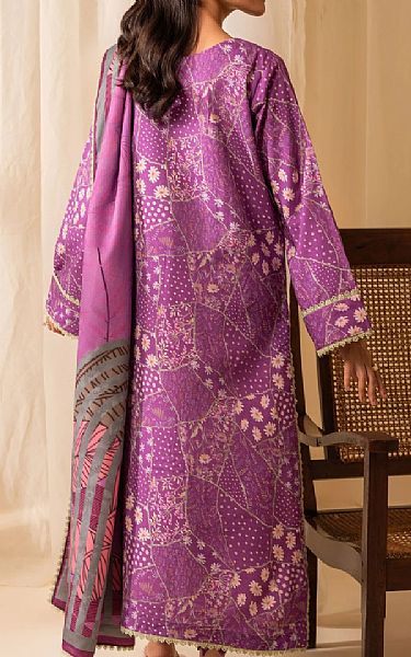 Aabyaan Purple Linen Suit | Pakistani Winter Dresses in USA- Image 2