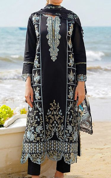Aabyaan Black Lawn Suit | Pakistani Lawn Suits- Image 1