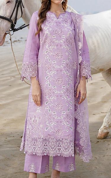 Aabyaan Lilac Lawn Suit | Pakistani Lawn Suits- Image 1