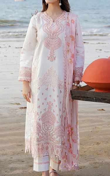 Aabyaan White Lawn Suit | Pakistani Lawn Suits- Image 1
