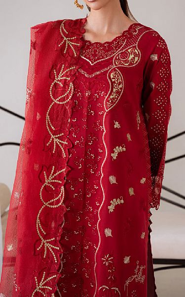 Aabyaan Red Viscose Suit | Pakistani Winter Dresses in USA- Image 2