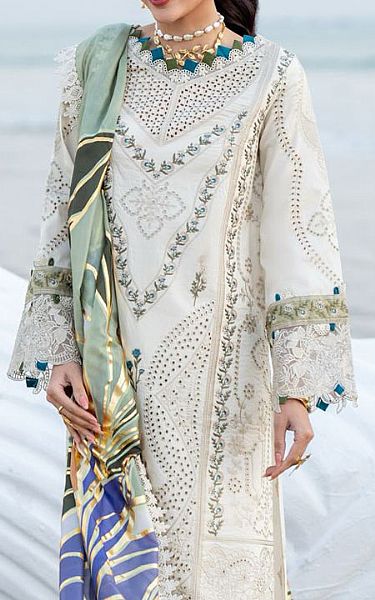 Aabyaan Off-white Lawn Suit | Pakistani Lawn Dress in USA- Image 2