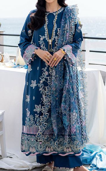 Aabyaan Denim Lawn Suit | Pakistani Lawn Dress in USA- Image 1
