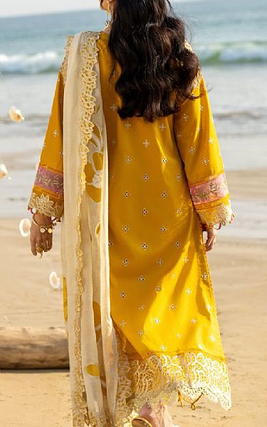 Aabyaan Mustard Lawn Suit | Pakistani Lawn Dress in USA- Image 2
