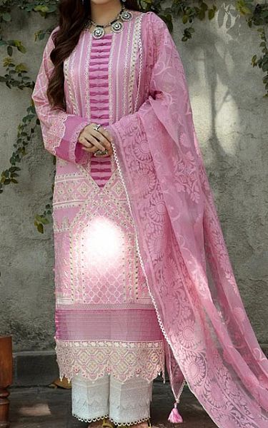 Aabyaan Carnation Pink Lawn Suit | Pakistani Dresses in USA- Image 1