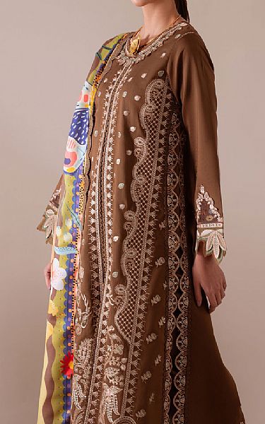 Aabyaan Brown Viscose Suit | Pakistani Winter Dresses in USA- Image 2