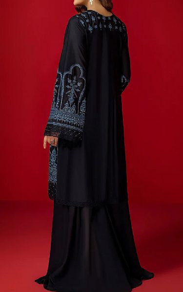 Adans Libas Black Lawn Suit (2 Pcs) | Pakistani Wedding Dresses- Image 2