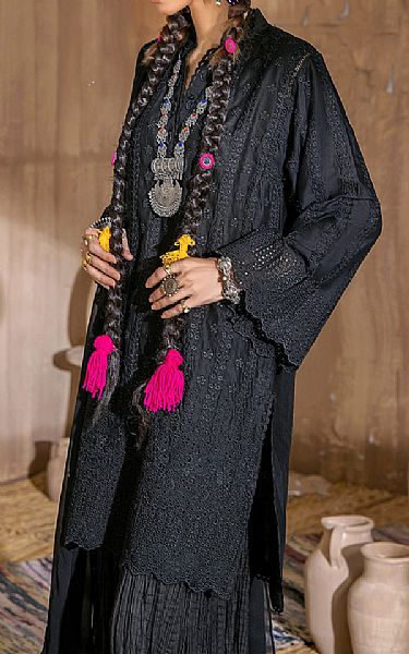 Adans Libas Black Lawn Suit (2 Pcs)  | Pakistani Lawn Suits- Image 2