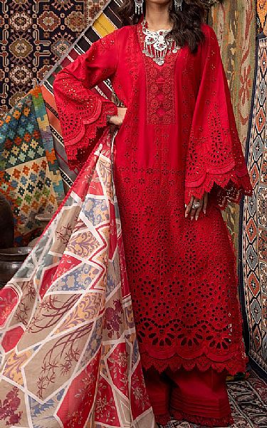 Adans Libas Scarlet Lawn Suit | Pakistani Lawn Suits- Image 1