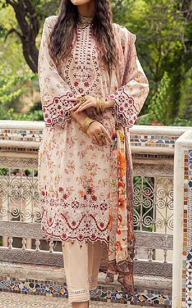 Adans Libas Ivory Lawn Suit | Pakistani Lawn Suits- Image 1