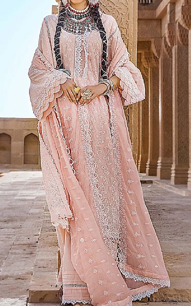 Adans Libas Faded Pink Lawn Suit | Pakistani Lawn Suits- Image 1