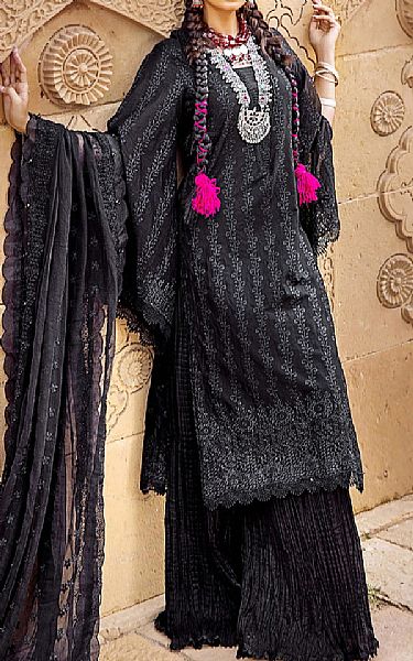 Adans Libas Black Lawn Suit | Pakistani Lawn Suits- Image 1