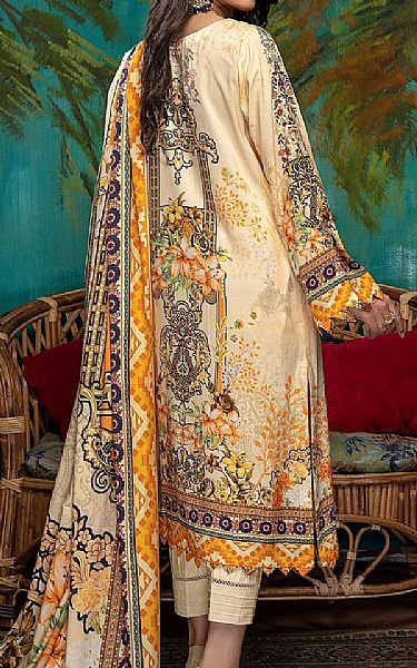 Adans Libas Off-white Linen Suit | Pakistani Dresses in USA- Image 2