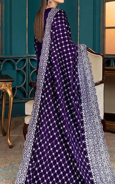 Adans Libas Indigo Velvet Suit | Pakistani Dresses in USA- Image 2