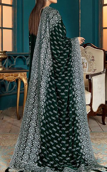 Adans Libas Dark Green Velvet Suit | Pakistani Dresses in USA- Image 2