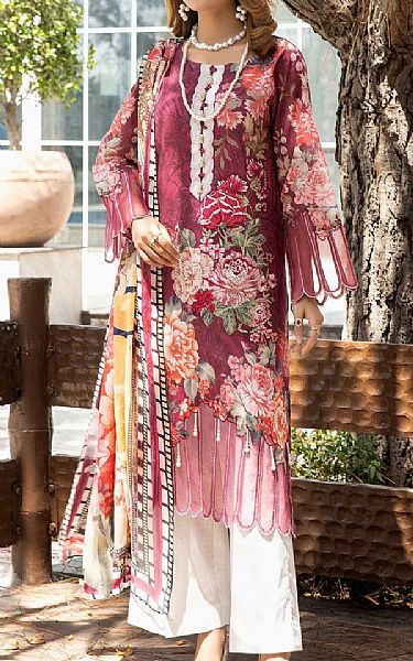 Adans Libas Crimson Lawn Suit | Pakistani Dresses in USA- Image 1