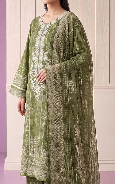Adans Libas Green Lawn Suit | Pakistani Lawn Dress in USA- Image 2