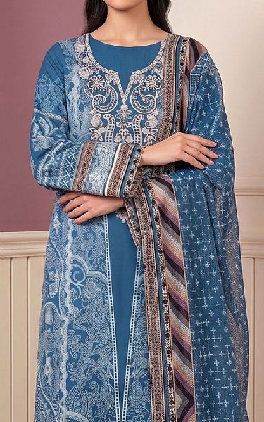 Adans Libas Denim Blue Lawn Suit | Pakistani Lawn Dress in USA- Image 2