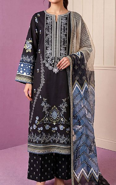 Adans Libas Black Lawn Suit | Pakistani Lawn Dress in USA- Image 1