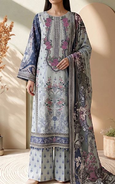 Adans Libas Grey Lawn Suit | Pakistani Lawn Dress in USA- Image 1