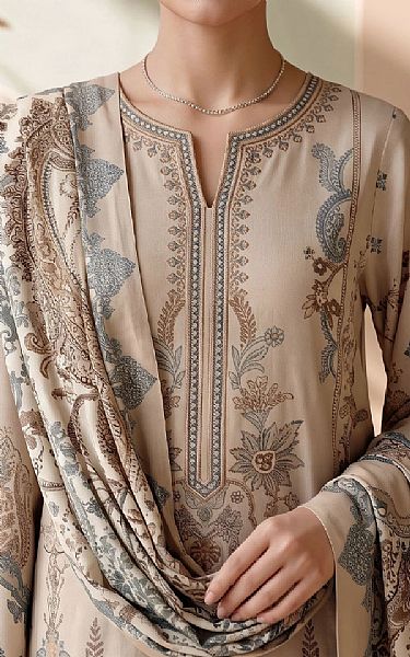 Adans Libas Beige Lawn Suit | Pakistani Lawn Dress in USA- Image 2