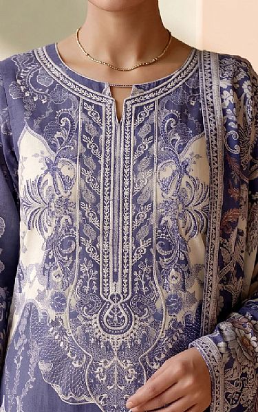 Adans Libas Cadet Blue Lawn Suit | Pakistani Lawn Dress in USA- Image 2