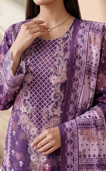 Adans Libas Purple Lawn Suit | Pakistani Lawn Dress in USA- Image 2