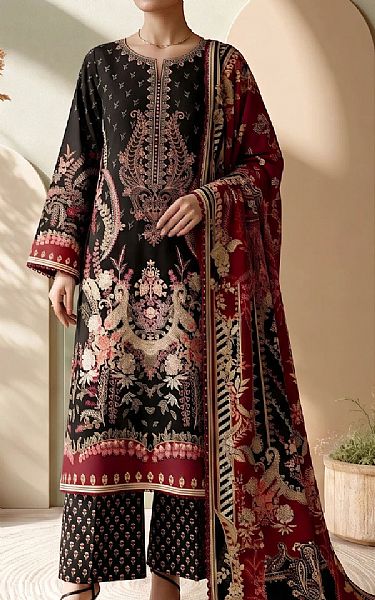 Adans Libas Black Lawn Suit | Pakistani Lawn Dress in USA- Image 1