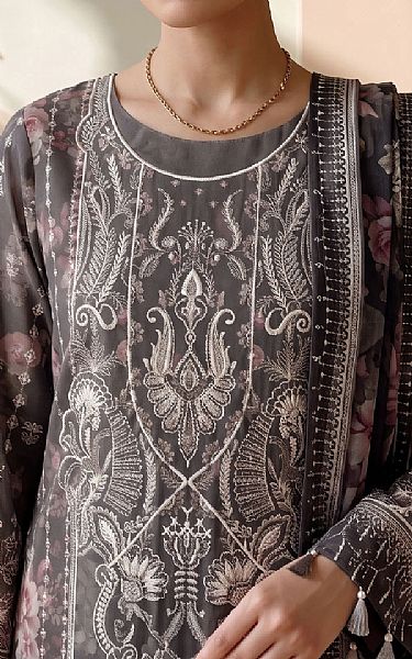 Adans Libas Grey Lawn Suit | Pakistani Lawn Dress in USA- Image 2