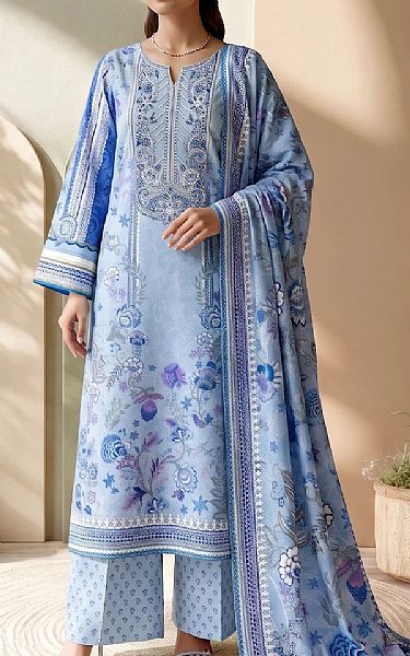 Adans Libas Sky Blue Lawn Suit | Pakistani Lawn Dress in USA- Image 1