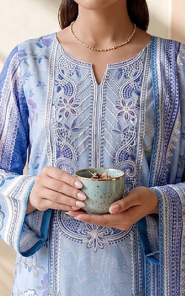 Adans Libas Sky Blue Lawn Suit | Pakistani Lawn Dress in USA- Image 2