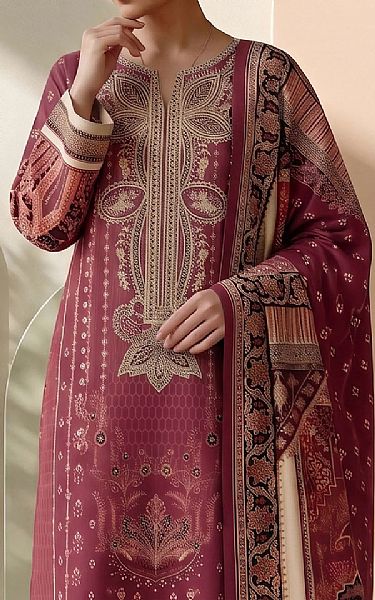 Adans Libas Solid Pink Lawn Suit | Pakistani Lawn Dress in USA- Image 2
