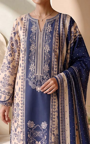 Adans Libas Ivory/Blue Lawn Suit | Pakistani Lawn Dress in USA- Image 2