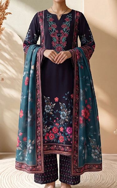 Adans Libas Indigo Lawn Suit | Pakistani Lawn Dress in USA- Image 1