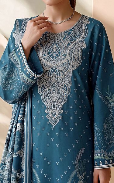 Adans Libas Teal Lawn Suit | Pakistani Lawn Dress in USA- Image 2