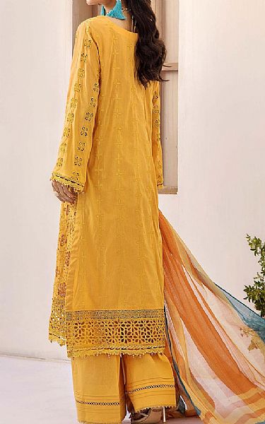 Adans Libas Golden Yellow Lawn Suit | Pakistani Lawn Dress in USA- Image 2