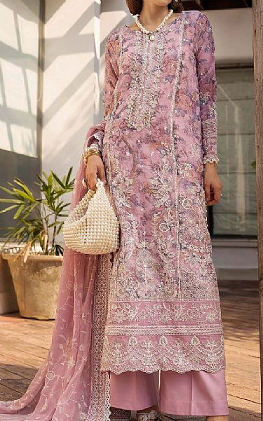 Adans Libas Tea Pink Lawn Suit | Pakistani Lawn Dress in USA- Image 1