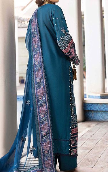 Adans Libas Denim Blue Lawn Suit | Pakistani Lawn Dress in USA- Image 2
