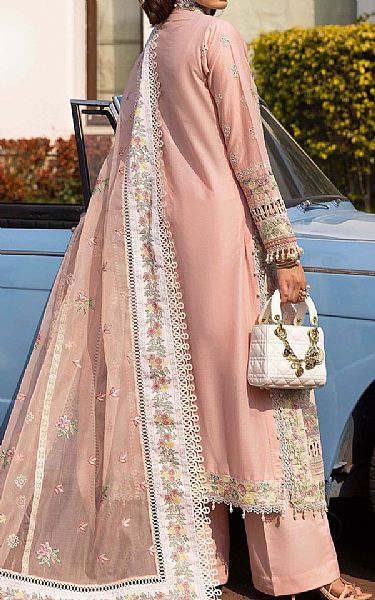 Adans Libas Rose Pink Lawn Suit | Pakistani Lawn Dress in USA- Image 2
