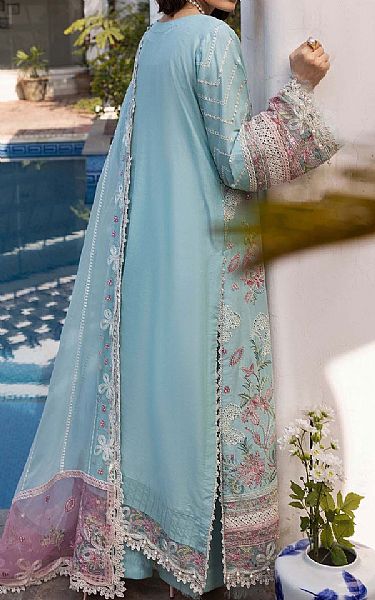 Adans Libas Baby Blue Organza Suit | Pakistani Lawn Dress in USA- Image 2