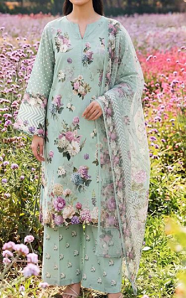 Adans Libas Light Green Lawn Suit | Pakistani Lawn Dress in USA- Image 1