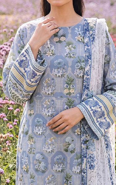Adans Libas Cadet Blue Lawn Suit | Pakistani Lawn Dress in USA- Image 2
