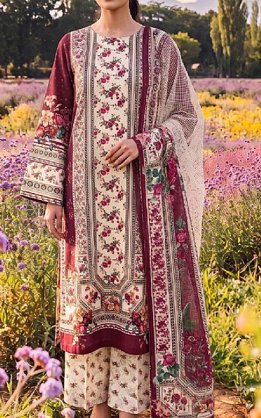 Adans Libas Ivory Lawn Suit | Pakistani Lawn Dress in USA- Image 1