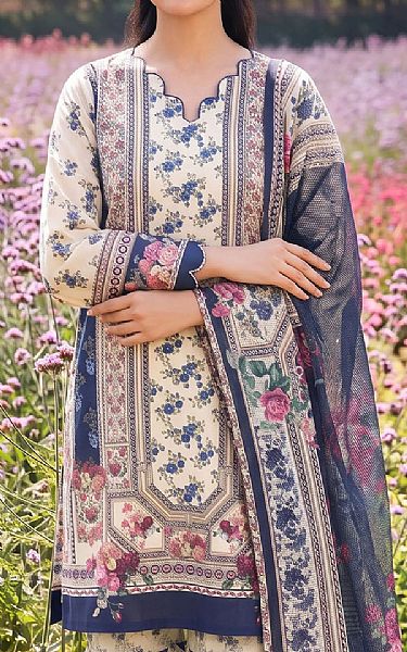 Adans Libas Off-white Lawn Suit | Pakistani Lawn Dress in USA- Image 2