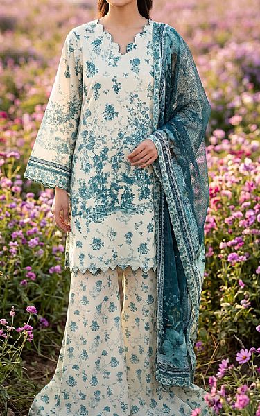 Adans Libas Off-white Lawn Suit | Pakistani Lawn Dress in USA- Image 1