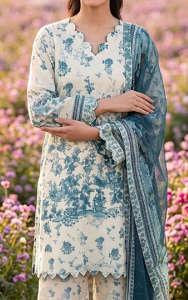 Adans Libas Off-white Lawn Suit | Pakistani Lawn Dress in USA- Image 2