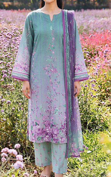 Adans Libas Sage/Lavender Lawn Suit | Pakistani Lawn Dress in USA- Image 1