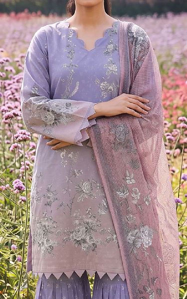 Adans Libas Cadet Blue Lawn Suit | Pakistani Lawn Dress in USA- Image 2