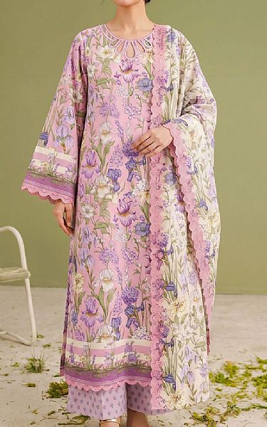 Adans Libas Pink Lawn Suit | Pakistani Lawn Dress in USA- Image 1